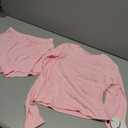 Women's 2 Piece Knit Lounge Sets, Casual Matching Outfits Long Sleeve Crew Neck Slim Crop Tops and High Waist Short, XS