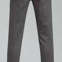 Plaid&Plain Men's Skinny Stretchy Khaki Pants Colored Pants Slim Fit Slacks Tapered Trousers (Gray)
