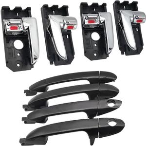 Set of 8 Interior & Exterior Door Handles Compatible with 2004-2009 Kia Spectra Spectra5, Replaces 82610-2F000 82620-2F000 82650-2F000 82670-2F000
