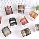 YUBX Basic Washi Tape Set 30 Rolls Plants Patterns Decorative Skinny Slim Masking Tapes for Arts, DIY Crafts, Journals, Planners, Scrapbook, Wrapping (Tropical Wetlands)