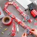 Jexine 118 Feet Graduation Hawaiian Candy Lei Making Kit Includes 30 Pcs Candy Lei Bags 750 Feet Ribbon 24 Pcs Hibiscus Cards for Graduation Party Gift(Red,Hibiscus)