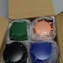 MalloMe Camping Lantern Multicolor 4 Pack Lanterns for Power Outages, Camping Lights for Tent Hanging, Camp Light Tent Lamp Emergency Battery Powered LED Lantern (Rechargeable Batteries Not Included)