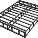 Queen Bed Frame,9 Inch Metal Box Spring with More Steel Slat Support,Low Profile Queen Metal Platform Bed Frame with Round Corner Edges Support Mattress Foundation,Easy Assembly/Noise Free