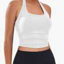 BMJL Womens Halter Built in Bra Workout Sports Tank Tops Summer Trendy Backless Going Out Clothing 2025, M