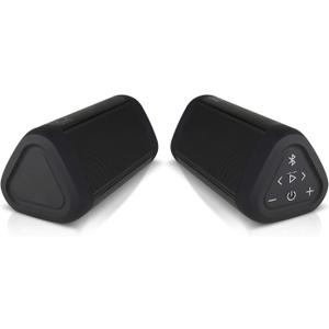 OontZ Ultra Dual Portable Bluetooth Speaker 5.0 2-Pack - IPX7 Waterproof, 14W Enhanced Sound, 20-Hr Battery, 100ft Range, Deep Bass and Clear Audio, Durable Shower Speakers for Pool or Beach (Black) (Black-Dual)