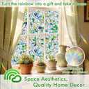 SOMWISE Rainbow Stained Glass Window Privacy Film,Heat Blocking Decor Cling | Static Cling & Removable, UV & Sun Blocking Anti-Glare, Renter Friendly for Front Door & Bathroom, Easy to Cut, 45x157