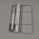 Ubbi On-the-Go Drying Rack and Brush Set, Includes Travel Case and Bottle Brush for Compact Storage, Holds Up To 8 Bottles, Baby Travel Accessories, Gray