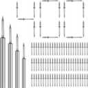5 x ‌400 Pcs Double-Headed Skirting Nails - Seamless & Invisible Installation Screws for Baseboards, Trim and Solid Wood with Included Specific Sleeve Tool