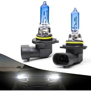 UGSHY 2 PCS Halogen Car Lighting Bulb Replacements, 12V Waterproof Quartz Glass Vehicle Low Beam Accessories, Universal Super Bright Automotive High Beam Light for Truck SUV Car (White Light #9005)
