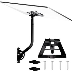 Starlink Mount Gen 3 Heavy Duty Adjustable Wall / Roof Mounting Kit for Starlink Standard V3 Dish with Aluminum Pipe Adapter, Eave Mount & Full Installation Kit for Home Use