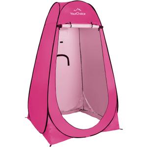 Your Choice Pop Up Privacy Shower Tent - Portable Changing Tent for Camping, Beach & Hiking - 6.2FT Lightweight with Carry Bag, Quick Setup & Full Coverage (Rose Red)