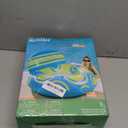 Sloosh Inflatable Pool Floats Lounger - Pool Floaties Blow Up Air Sofa Floating Chair with Big Backrest, Heavy Duty River Tubes Summer Lake Beach Water Float Raft Floaty for Adults (Blue White)