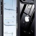 MOZOTER for iPhone Air Case Waterproof,[IPX8 Underwater Case][Full Body Shockproof & Military Dropproof] Clear Sound Quality Built-in Screen Protector for iPhone Air 6.5 inch-Black