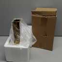 10.6" Tall Black and White Ceramic Vase Modern Elegant Home Decor for Living Room, Table Centerpiece, Desk, Office, Perfect for Pampas Grass (Black, Gold)