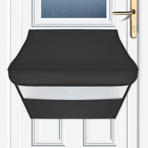 Mail Slot Catcher for Door Mail Slot, Black Indoor Mail Slot Cover Interior Draft Stopper, Large Size, Self-Adhesived, Large Capacity, Dogs-Proof, Mail Slot Basket for Front Door, Garage Doors