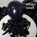 600 Pack Black Balloons - 12 Inch Black Latex Party Balloons - for Wedding, Birthday, Baby Shower, and More ZWZLIULIAN
