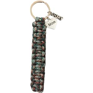 Infinity Collection Army Mom Keychain, Army Mom Jewelry, Us Army Paracord Keychain, Military Gift, Army Charm Key Rings Gifts