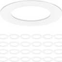 24 Pack Goof Rings for 4 Inch Recessed Lights, Outer Diameter 6.69, Inner Diameter 4.25, Matte White Recessed Lighting Trims for Down Light, Durable Plastic Design, Flush Mount