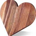Patelai Heart Shaped Cutting Board Valentine's Day Gifts Acacia Wood Bread Cheese Serving Platter Serving Charcuterie Board for Meat Cheese and Vegetables Women Gifts(Classic Style)
