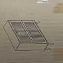 Shoe Cabinet with 2 Flip Slatted Drawers, Farmhouse Slim Shoe Organizer Rack with Golden Handles, Freestanding Hidden Entryway Storage for Hallway, Walnut