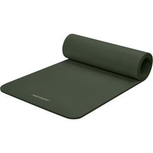 Retrospec Solana Yoga Mat Thick 1/2in Non-Slip Workout Mat with Nylon Strap - 72x24in Exercise Mat for Pilates, Stretching & Fitness - BPA Free, Easy Clean