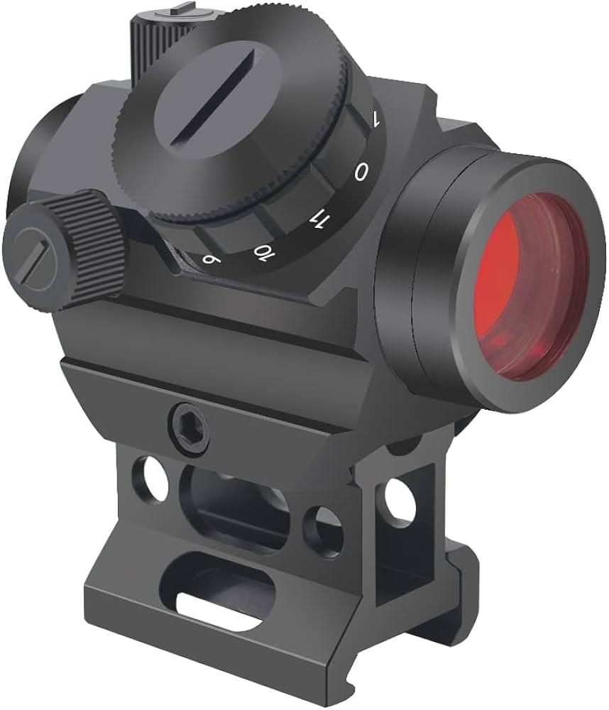 UUQ Red Dot Sight Prince 5 MOA Micro Gun Reflex Rifle Scope with 1" Riser Mount for Cowitness with Iron Sights