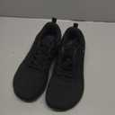 Black Lightweight Athletic Sneakers, Lace-Up Running Shoes with Breathable Knit Upper, Size 40