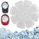 PCM Ice Pack for Head, Hard Hat Cooling Liner, Cold Packs for Hard Hats, Sun Hats, Cycling Helmets, Heat Stroke Prevention, Natural Freezing Below 28C/82.4F, Summer Cooling Accessories(White, A1)
