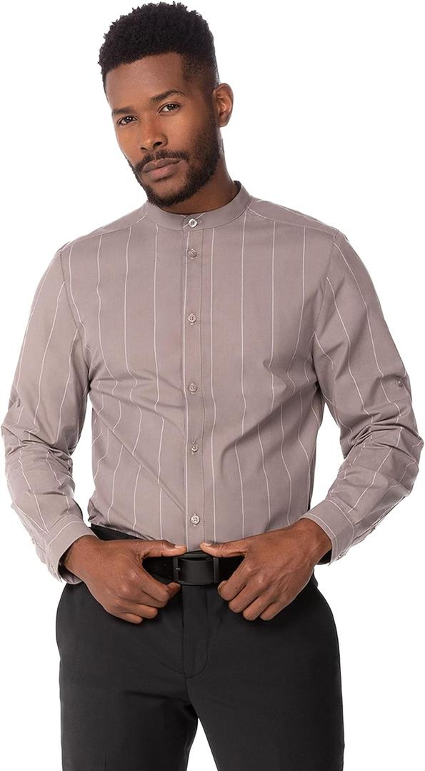 Chef Works Men's Voce Shirt (Taupe) Small