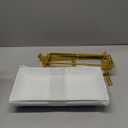 LAUCHUH 3 Tier Serving Tray, Porcelain Serving Platter Tier Serving Stand with Collapsible Sturdier Rack, Serving Trays and Platters Dessert Party Display Set for Valentine's Day, Gold, 12 Inch