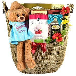 Gift Basket Village Hang In There, Get Well Basket Hang In There - Get Well Basket With Plush Recovery Buddy & Comfort Snacks To Lift Their Spirits While They Recover, 8 Lb