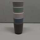 SUGARCANE Kids Cup 10 oz - 5 Pack, USDA & LFGB Certified Toddler Cup - BPA Free - Dishwasher Safe, Reusable, Unbreakable - Gray Blue