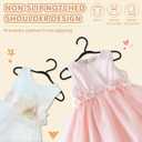 100 Pack Black Baby Hangers 11.42 Inch & 12.91 Inch Each 50 Pack - Kids Non-Slip Clothes Hangers for Infant & Child, Durable Plastic Children's Hangers for Closet, Pants, Coats, Skirts (11.42 " x 6.3" and 12.91" x 6.89")