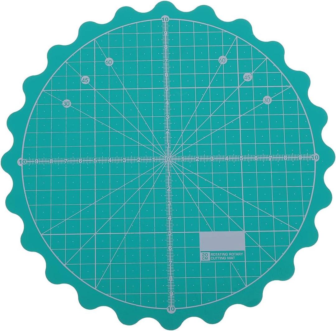 IMIKEYA Rotating Cutting Mat for Quilting - Self-Healing Rotary Mat Ideal for Sewing and Craft Projects Durable and Lightweight Design for DIY Lovers