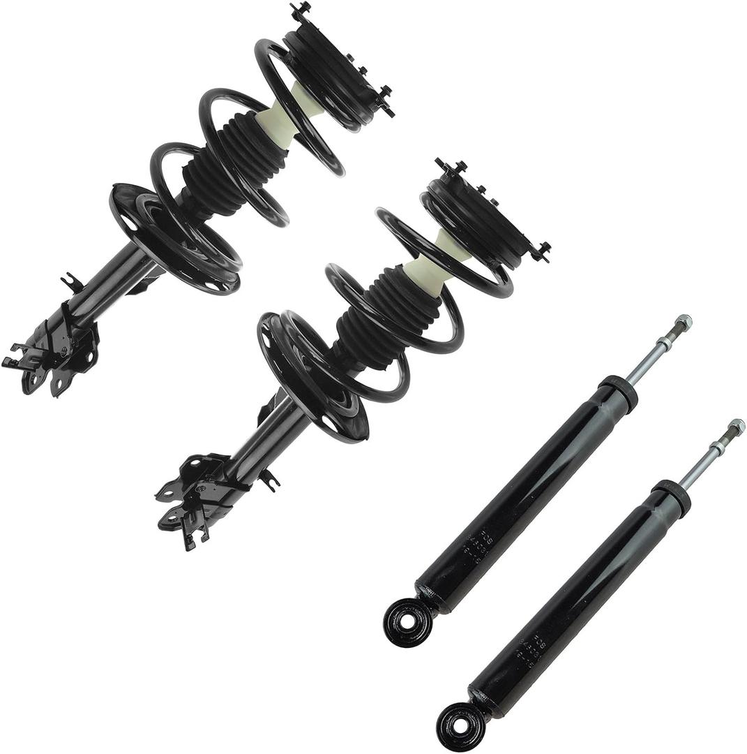 TRQ Front and Rear Complete Strut Assembly & Shock Absorber Kit Complete Strut & Coil Spring Assembly Compatible with 2009-2014 Nissan Murano