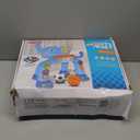 KIZZYEA Toys for 1 2 3 Years Old Boys Girls, Toddler Basketball Hoop & Soccer Goal, Montessori Toy, Interactive Musical Sports Toys with Light, Christmas Birthday Gifts for Baby Kids Age 12-18 Months (Blue)