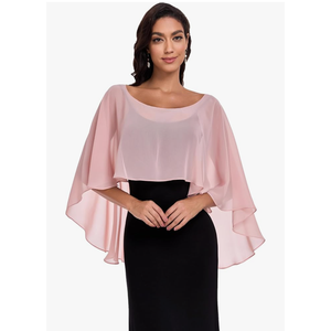 Sheer Shawls and Wraps for Evening Dresses Chiffon Capes for Women Soft Wedding Cover Up