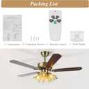 Ceiling Fan Remote Control Replacement, FAN-53T Remote for Harbor Breeze Hampton Bay Allen+Roth Kichler Litex, 3 Speed, Light Dimmer, 303.9MHz, Easy to Set with Mount Holder (Remote Only)