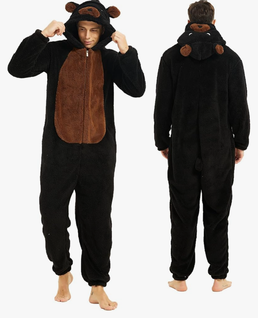 Onesie Adult Costume Animal Pajamas Halloween Cosplay Sleepwear for Women/Men XL