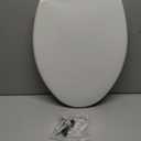 Bemis 7300SLEC Slow Close Toilet Seat, Easy Clean Hinges and Durable Plastic Seat, Made in USA, Elongated, White