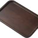 Bamboo Serving Tray, 14''x 9.4'' Walnut Food Trays, Bathroom Vanity Tray, Portable Bed Decorative Tray, Serving Platter for Coffee, Tea, Home Decor