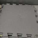 18 Pieces Foam Play Mat, Interlocking Playmat Tiles, Foam Floor Mat Tiles, Puzzle Play Mats, Exercise Gym Mats  Color of Gray & White with Border