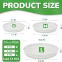 12 Packs Wave Plant Saucer - Plastic Flower Pot Drip Trays/Durable Heavy Duty White Plant Tray for Indoor and Out Door Plant(6/8/10 inch)