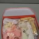 Golray Baby Shower Gifts for Girls, Baby Girl Gifts Baskets with Rattle, Blanket/Bodysuit Set, New Born Essential Stuff, Gender Reveal Ideas Infant New Born Baby Girls Gift Basket