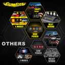 Bumbee 4 Gang Wireless Switch Panel, 60A High Power Relay Box with 4 Control Modes & 2 Light Memory, Multi-Function Toggle Switches, Waterproof Design