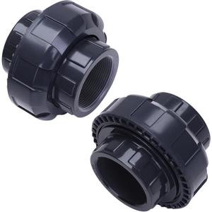 DERNORD 2 Pack UPVC Pool Pump Fitting Coupling, 2" NPT Female X 2" Slip Union Socket Joint Adapter Connector Replacement for Pool Spa Pump