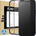 Mothca 2 Pack Matte Glass Full Coverage Screen Protector for iPhone 17 Pro 6.3-inch, Anti-Glare Anti-Fingerprint Black Edge Tempered Glass with Easy Installation Tool, Smooth as Silk