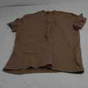 COOFANDY Mens Mock Turtleneck Shirts Casual Premium Cotton Short Sleeve Shirt 2025 Basic Half Neck T-Shirts (Large, Khaki)
