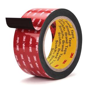 3M Double Sided Tape 2"×16.4ft 5925 Black Mounting Tape Heavy Duty Waterproof Foam Tape Strong Adhesive for RV LED Strip Light Décor