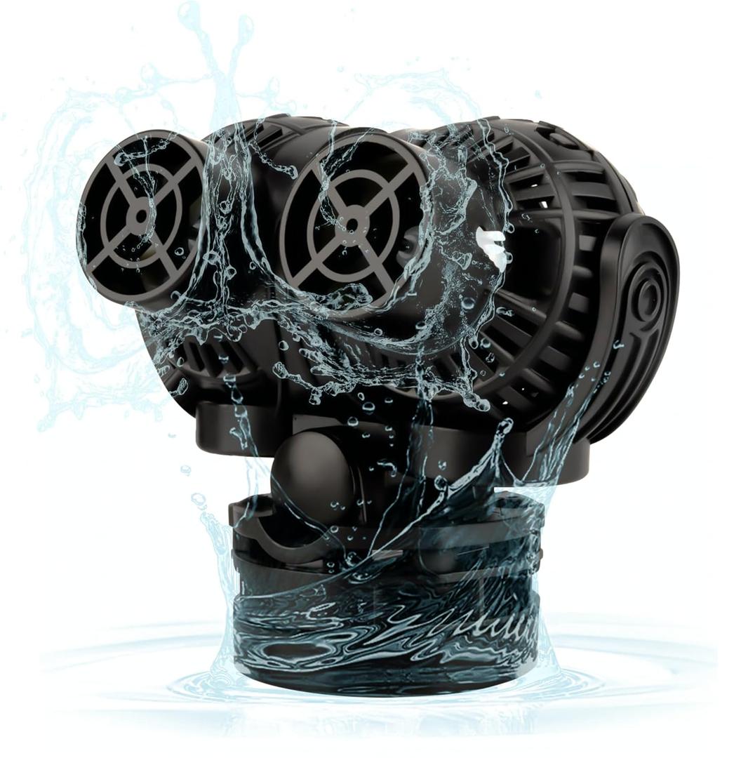 Wave Maker for Aquarium Powerhead: 1600GPH Wavemaker Circulation Pump with Magnetic Suction Base for 20-75 Gallon Saltwater Freshwater Tank